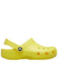 Klapki Crocs Classic Clog 206991-77J - żółte. Kolor: żółty. Sezon: lato. Styl: młodzieżowy