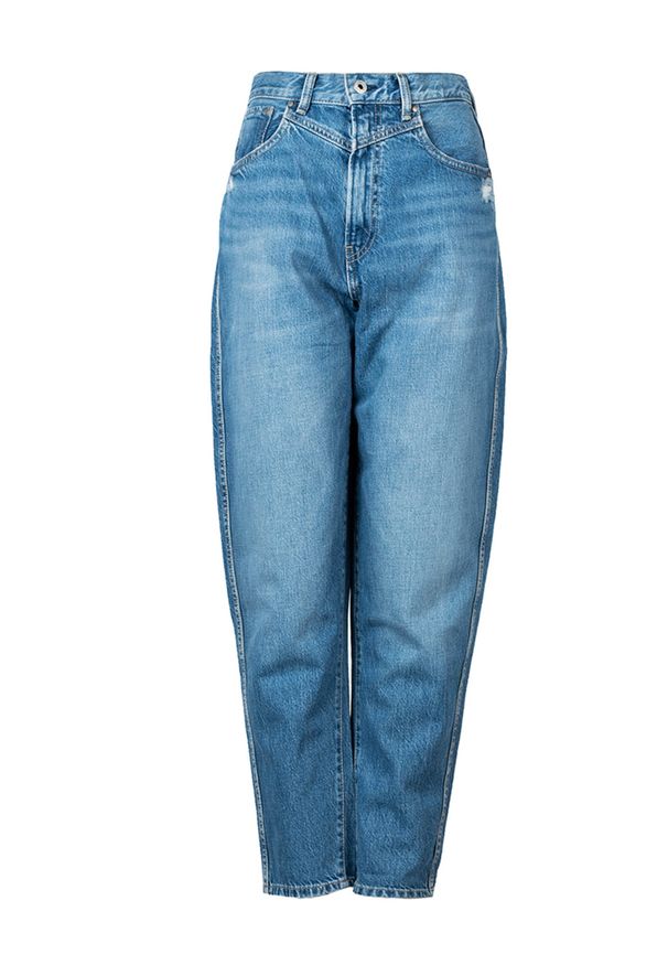 Pepe Jeans Jeansy "Baloon Fit Rachel" | PL203739HH6R | Baloon Fit Rachel | Kobieta | Niebieski. Stan: podwyższony. Kolor: niebieski. Wzór: aplikacja