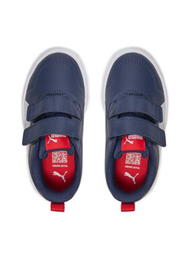 Puma Sneakersy Courtflex V3 V PS 397642 03 Granatowy. Kolor: niebieski. Materiał: skóra