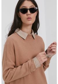 only - Only Sweter damski kolor brązowy z półgolfem. Kolor: brązowy. Materiał: dzianina #2