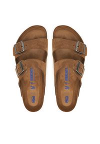 Birkenstock Klapki Arizona Sfb 1030863 Brązowy. Kolor: brązowy. Materiał: skóra, zamsz