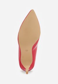 Renee - Czerwone Czółenka na Szpilce w Klasycznym Stylu Naolita. Kolor: czerwony. Wzór: gładki, aplikacja. Obcas: na szpilce. Styl: klasyczny #4