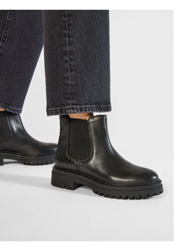 Geox Sztyblety D Iridea B D04HRB 00043 C9999 Czarny. Kolor: czarny. Materiał: skóra