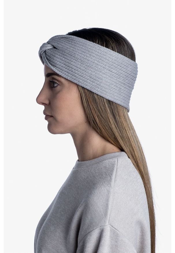 Buff - Opaska Knitted. Kolor: szary. Materiał: włókno, materiał, wełna