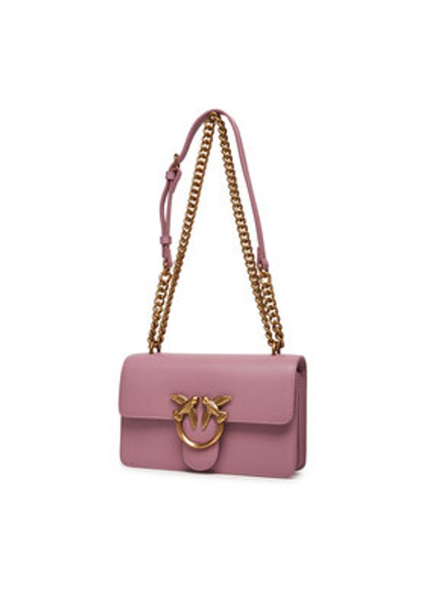 Pinko - PINKO Torebka Love One Mini Dc PE 25 PCPL 100074 A0F1 Różowy. Kolor: różowy. Materiał: skórzane