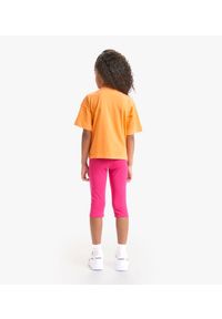 Komplet dziecięcy koszulka + legginsy Diadora JG Set Hoops Junior. Kolor: pomarańczowy
