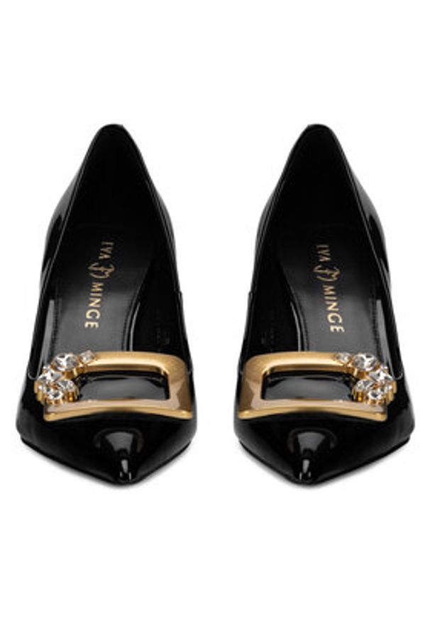 Eva Minge Szpilki AUBRETIA-V1560-98-1 Czarny. Kolor: czarny. Materiał: lakier, skóra. Obcas: na szpilce