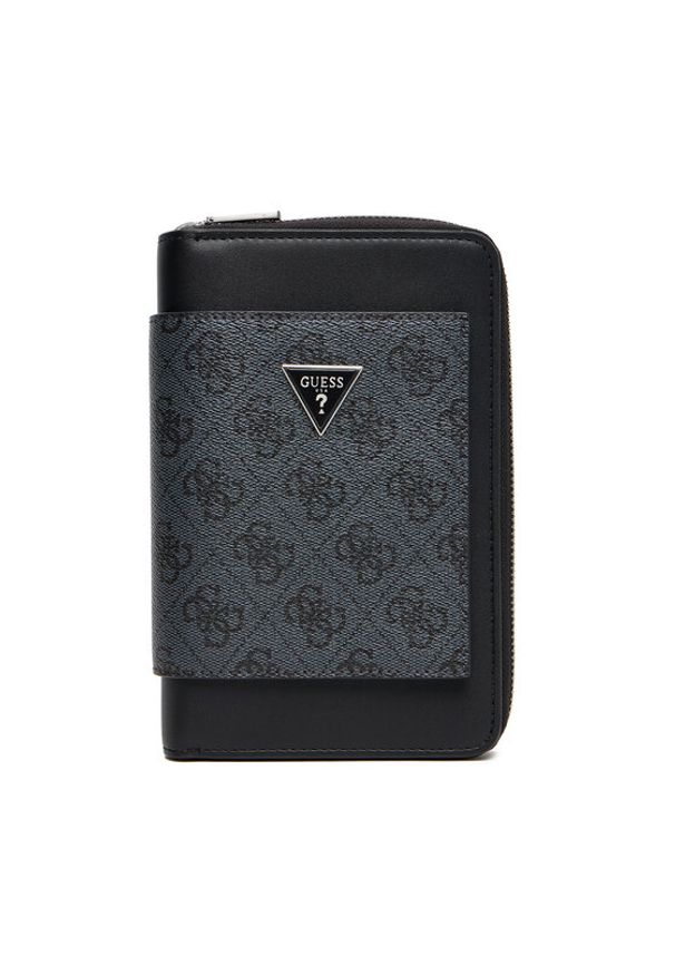 Guess Duży Portfel Męski SMMILO P5401 Czarny. Kolor: czarny. Materiał: skóra