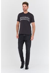 Aeronautica Militare - AERONAUTICA MILITARE Grafitowy bawełniany męski t-shirt M.C., Rozmiar M. Kolor: szary. Materiał: bawełna #5