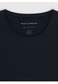 Pako Lorente - PAKO LORENTE – Granatowy gładki T-shirt Basic. Kolor: czarny, niebieski, biały. Materiał: bawełna, elastan. Długość rękawa: krótki rękaw. Długość: krótkie. Wzór: gładki. Styl: klasyczny #8