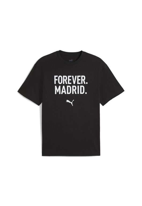 Puma - Męska koszulka Concept 2 Madrid o luźnym kroju PUMA Black. Kolor: czarny