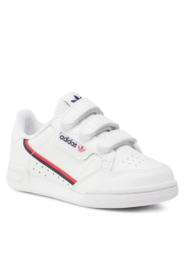 Adidas - Buty adidas Continental 80 Cf C EH3222 Ftwwht/Ftwwht/Scarle. Kolor: biały. Materiał: skóra