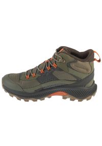 Merrell - Buty trekkingowe męskie, Speed Strike 2 Mid GTX. Kolor: zielony. Sport: turystyka piesza