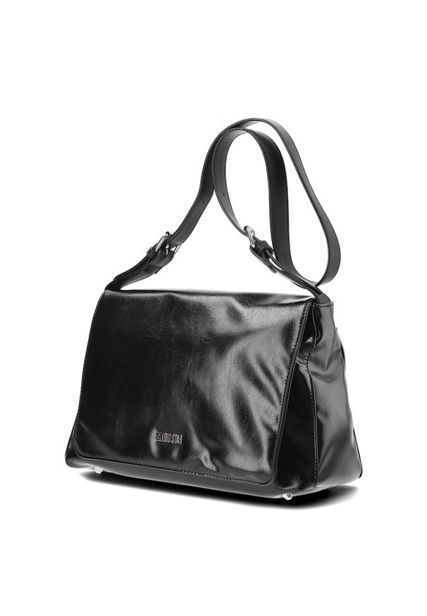 Big-Star - Czarna Torebka Big Star Elegancka Listonoszka Z Klapką. Kolor: czarny. Styl: elegancki. Rodzaj torebki: na ramię