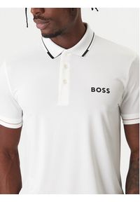 BOSS Polo Paul Pro 50506203 Biały Slim Fit. Typ kołnierza: polo. Kolor: biały. Materiał: syntetyk #3