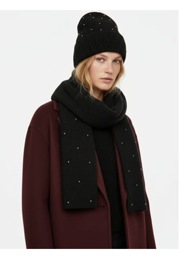 Nine West Czapka CEO-NW-W3-001-AW25 Czarny. Kolor: czarny. Materiał: akryl, materiał