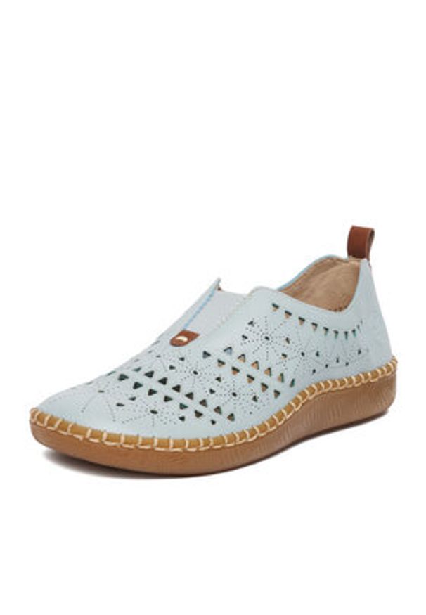 Rieker Półbuty CEO-N2452-10 Niebieski jasny. Kolor: niebieski. Materiał: skóra