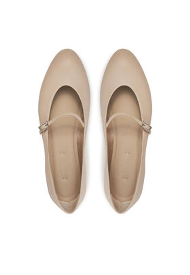 Max Mara Baleriny Mmballet 2514521171600 Beżowy. Kolor: beżowy. Materiał: skóra