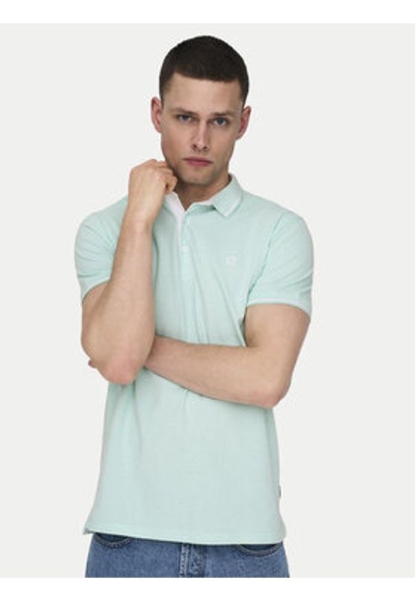 Only & Sons Polo Fletcher 22024827 Zielony Regular Fit. Typ kołnierza: polo. Kolor: zielony. Materiał: bawełna