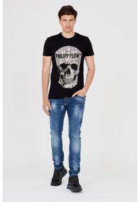 Philipp Plein - PHILIPP PLEIN Męski t-shirt czarny z czaszką, Rozmiar XXL. Kolor: czarny #2
