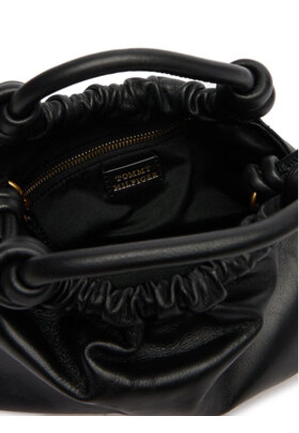 TOMMY HILFIGER - Tommy Hilfiger Torebka Th Soft Leather Med Crossover AW0AW18369 Czarny. Kolor: czarny. Materiał: skórzane