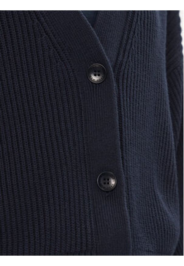 Tommy Jeans Kardigan Essential DW0DW17253 Granatowy Relaxed Fit. Kolor: niebieski. Materiał: bawełna