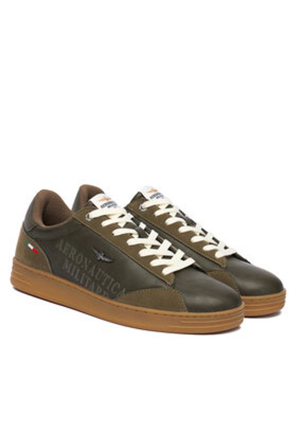 Aeronautica Militare Sneakersy 252SC0306UCT03385 Zielony. Kolor: zielony. Materiał: skóra