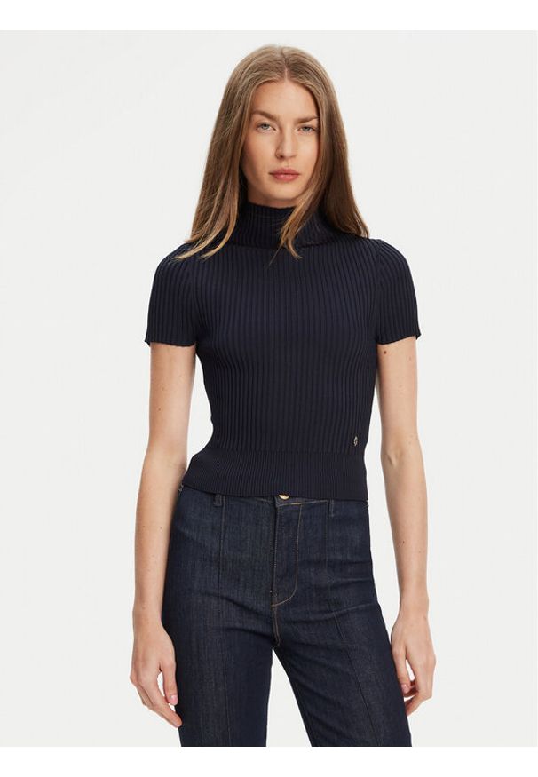 Guess Sweter W5YR04 Z0040 Granatowy Regular Fit. Kolor: niebieski. Materiał: syntetyk