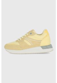 MEXX - Mexx sneakersy Sneaker Jazzy kolor żółty. Nosek buta: okrągły. Zapięcie: sznurówki. Kolor: żółty. Materiał: skóra, guma