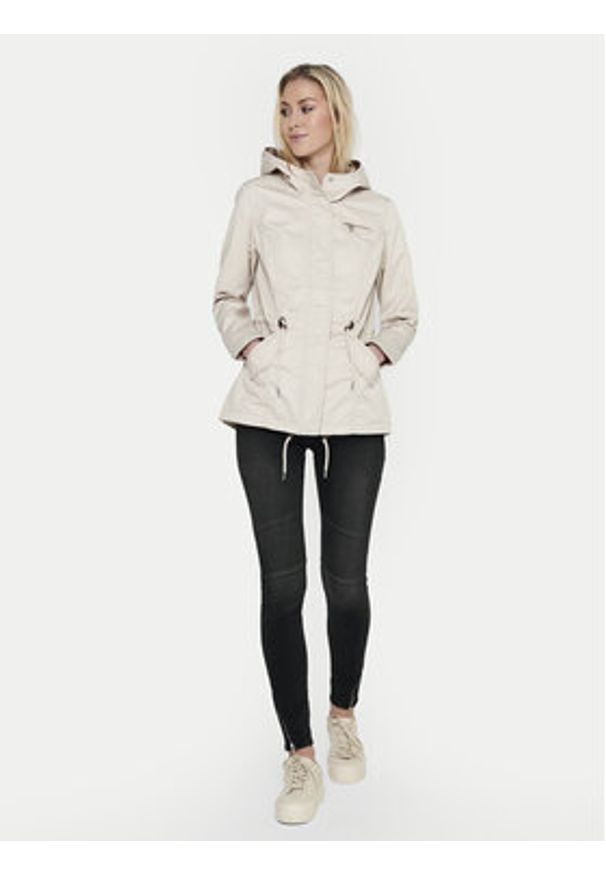 only - ONLY Parka Lorca 15216452 Beżowy Regular Fit. Kolor: beżowy. Materiał: syntetyk
