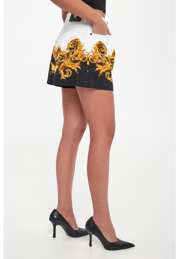 Versace Jeans Couture - Szorty damskie jeansowe z klamrami VERSACE JEANS COUTURE