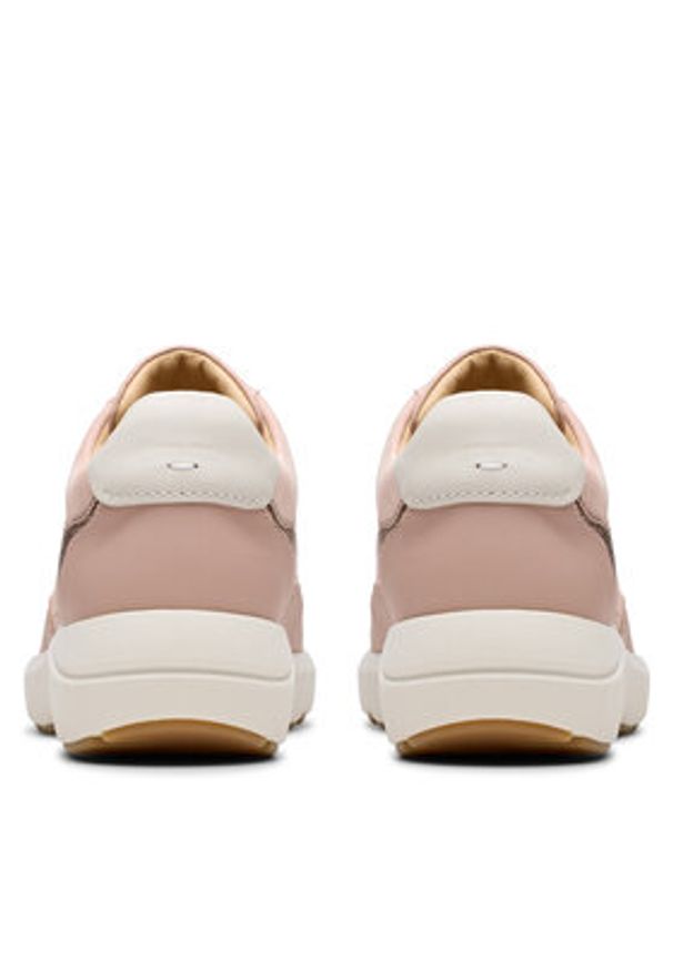 Clarks Sneakersy Tivoli Walk 26181465 Różowy. Kolor: różowy. Materiał: skóra