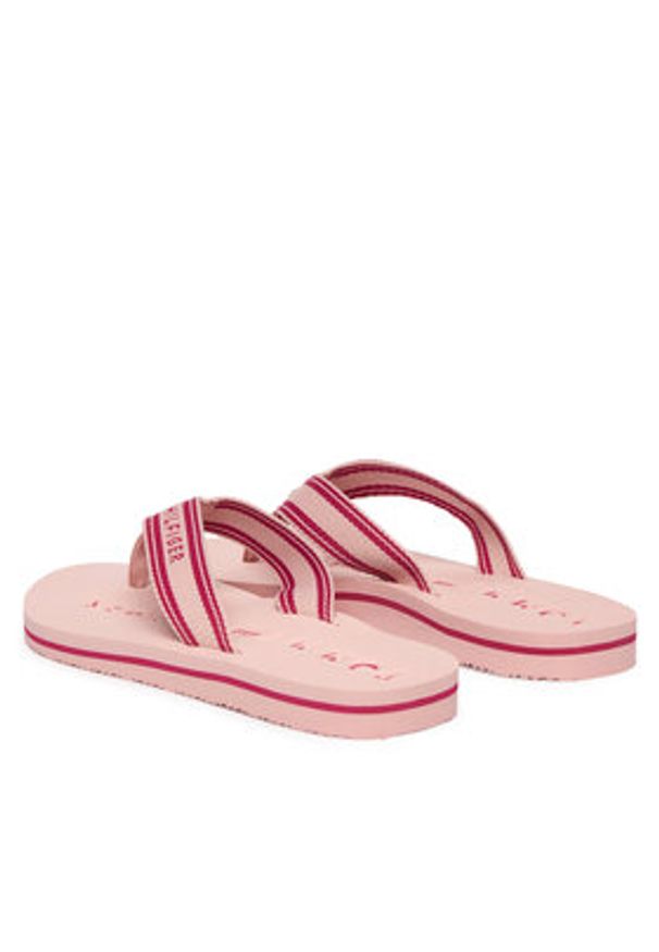 TOMMY HILFIGER - Tommy Hilfiger Japonki Th Webbing Summer Sandal FW0FW09193 Różowy. Kolor: różowy. Materiał: materiał