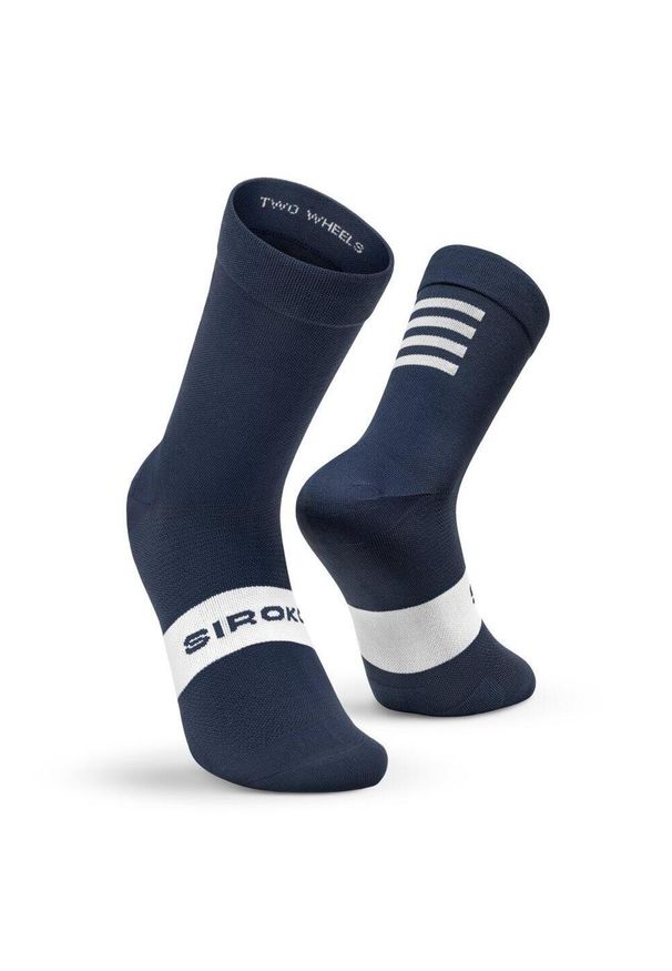 SIROKO - Skarpetki rowerowe unisex S1 Black Kapelmuur. Kolor: niebieski. Materiał: nylon, elastan. Sport: kolarstwo
