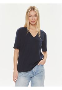 Lacoste T-Shirt TF7300 Granatowy Regular Fit. Kolor: niebieski. Materiał: bawełna #1