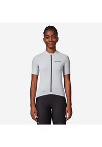 VAN RYSEL - Koszulka rowerowa szosowa damska Van Rysel EDR 2. Kolor: szary. Materiał: poliester, elastan, materiał. Sport: wspinaczka, kolarstwo #1