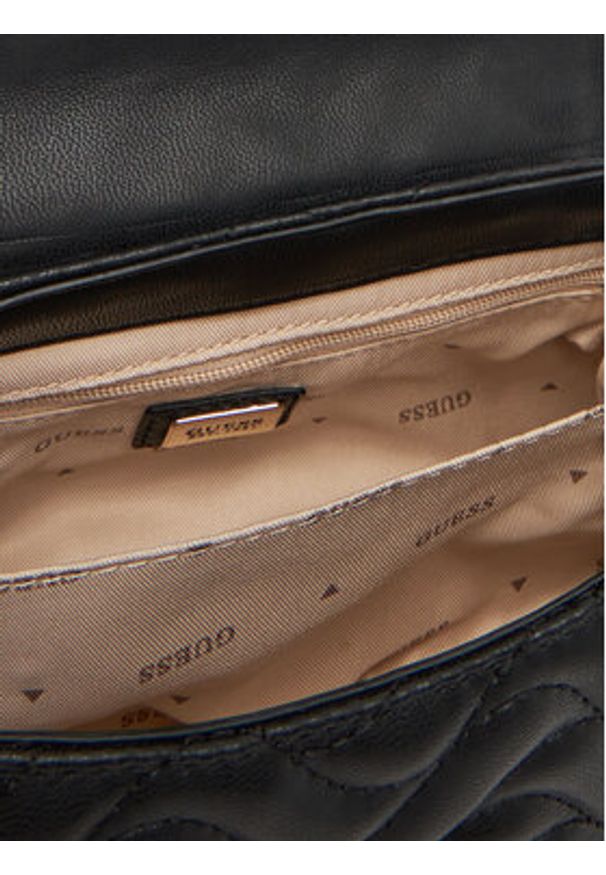 Guess Torebka Melisandra Mini HWQG96 53780 Czarny. Kolor: czarny. Materiał: skórzane