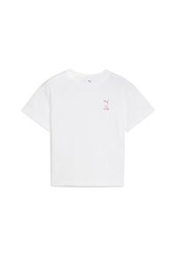 Puma - Dziecięca luźna koszulka PUMA x HELLO KITTY AND FRIENDS z grafiką PUMA White. Kolor: biały. Wzór: motyw z bajki. Sport: joga i pilates