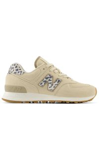 Buty New Balance WL574IH2 - beżowe. Kolor: beżowy. Materiał: guma, skóra, dresówka, bawełna, materiał. Szerokość cholewki: normalna. Model: New Balance 574