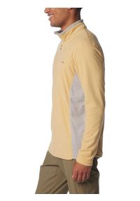 columbia - Polarowy sweter męski Columbia Klamath Range II Half Zip. Typ kołnierza: polo. Kolor: żółty, wielokolorowy, szary. Materiał: poliester