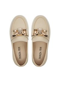 Patrizia Pepe Loafersy PJ282.22 Beżowy. Kolor: beżowy. Materiał: skóra