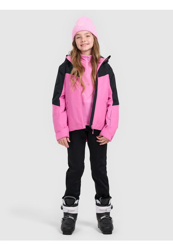 4f - 4F Kurtka narciarska membrana 5000 dziewczęca - różowa 146 (10-11 lat). Kolor: różowy. Materiał: poliester, materiał. Sezon: lato
