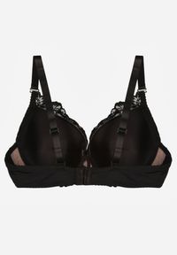 Renee - Czarno-Beżowy Koronkowy Biustonosz w Klasycznym Stylu Coralee. Kolor: czarny. Materiał: koronka. Wzór: aplikacja, gładki #3