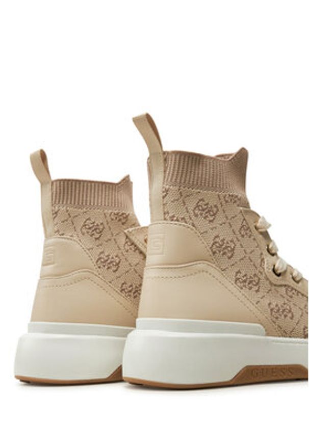 Guess Botki FLPMNN FAL12 Beżowy. Kolor: beżowy. Materiał: materiał