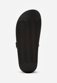 Born2be - Czarne Klapki z Przeplatanymi Paskami i Klamrą Ravelya. Okazja: na co dzień, na spacer. Kolor: czarny. Materiał: jeans. Sezon: lato. Styl: boho, casual, klasyczny #7