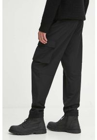 medicine - Medicine spodnie męskie kolor czarny. Kolor: czarny. Materiał: tkanina. Wzór: gładki #1