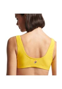 Góra od bikini Superdry Code Essential Top. Kolor: żółty. Materiał: lycra, poliester