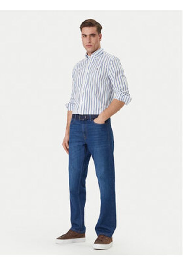 TOMMY HILFIGER - Tommy Hilfiger Koszula MW0MW42441 Niebieski Regular Fit. Kolor: niebieski. Materiał: bawełna