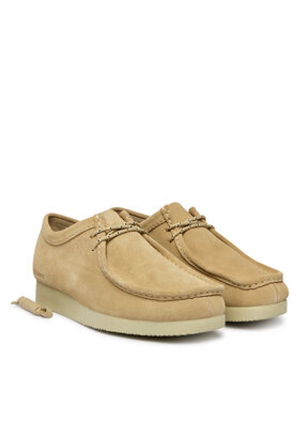 Clarks Półbuty Wallabee Lite 26327369 Beżowy. Kolor: beżowy. Materiał: skóra, zamsz