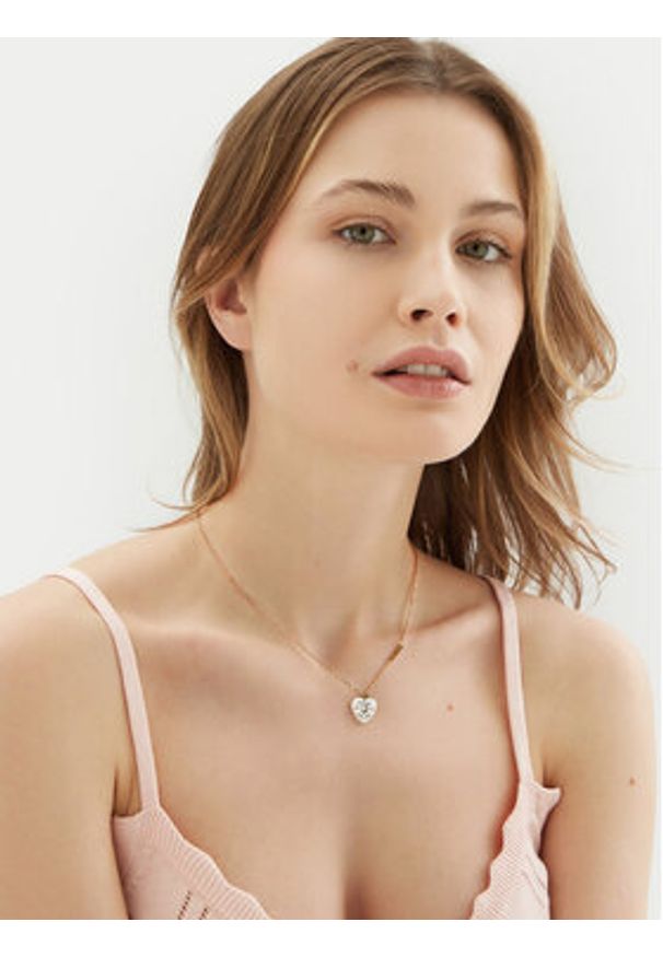 Guess Naszyjnik JUBN05 052JW Złoty. Materiał: metalowe. Kolor: złoty